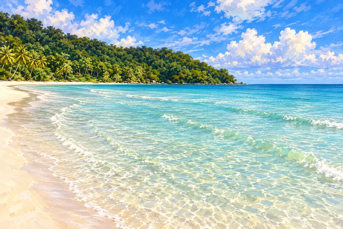 Shallow bay at Bai Sao Beach