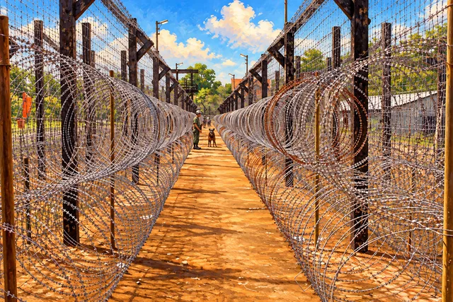 Fences at the historic prison museum