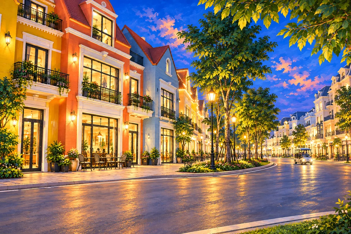An evening street in Grand World