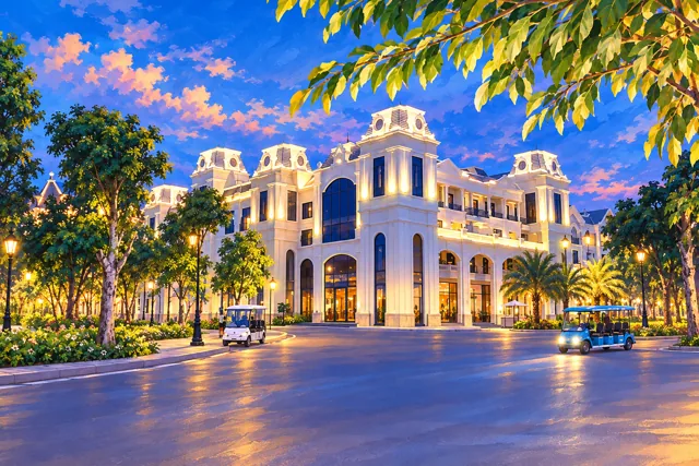 Grand World streets in the evening light