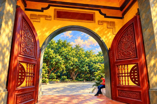 Gate of Ho Quoc Pagoda