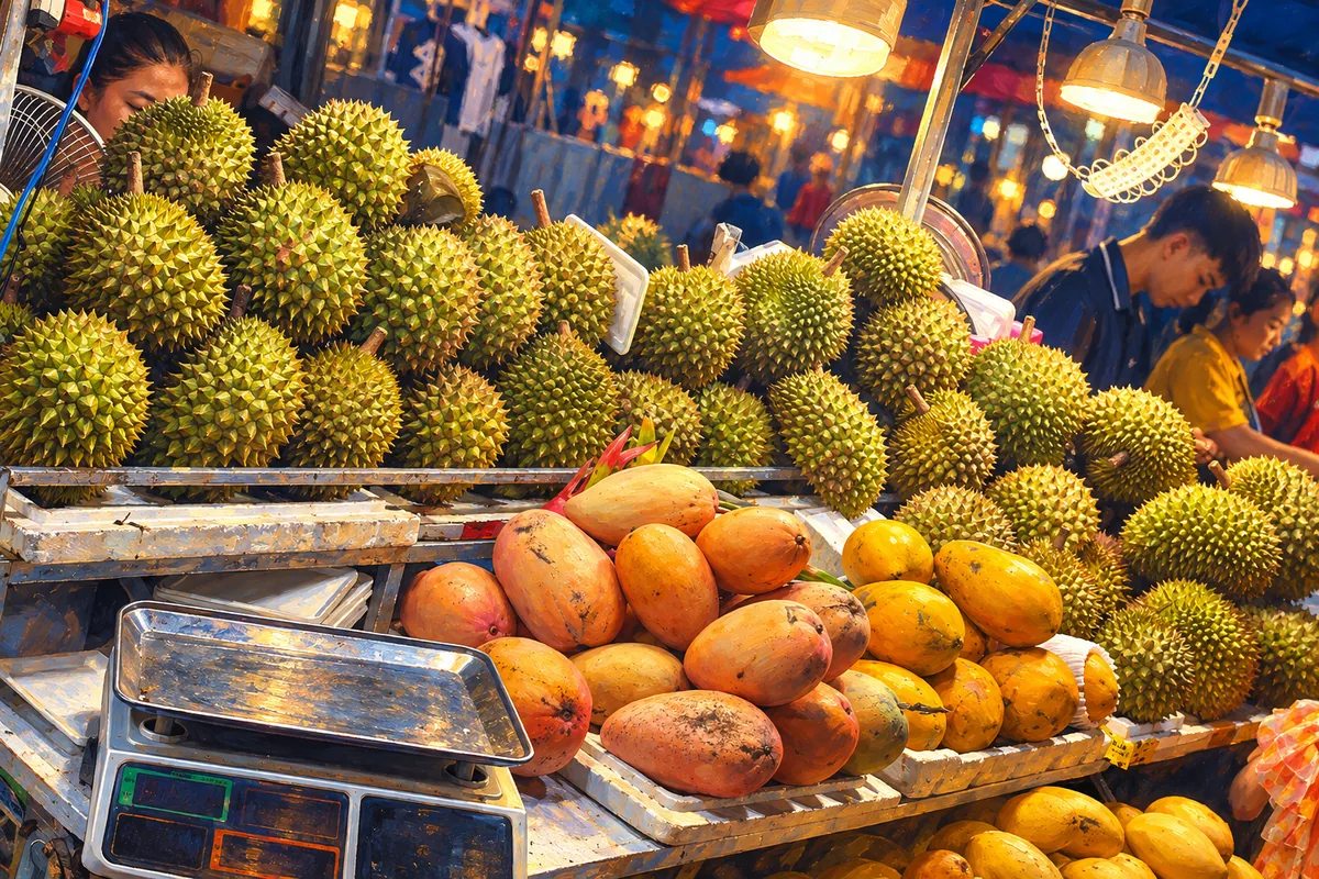 Fruit stall at the night market