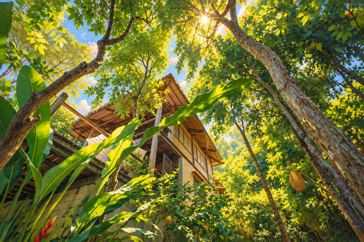 Tropical greenery at Ong Lang