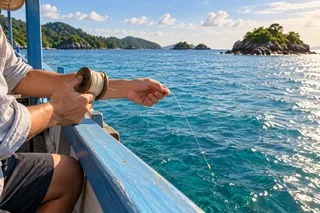 Illustration: Fishing during a boat trip