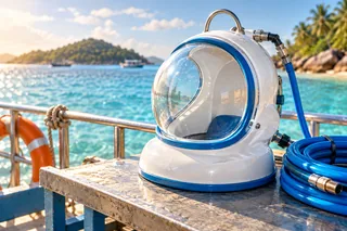 Illustration: A sea-walking helmet