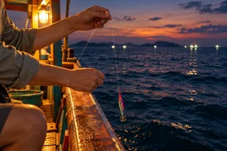 Illustration: An evening squid-fishing lure